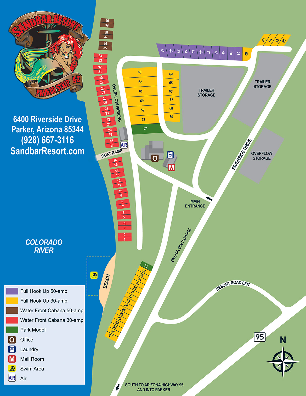 Sandbar Resort Site Map